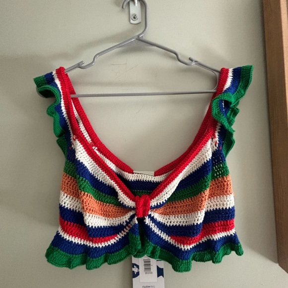 Farm Rio Pitta crochet crop top - Picture 1 of 4